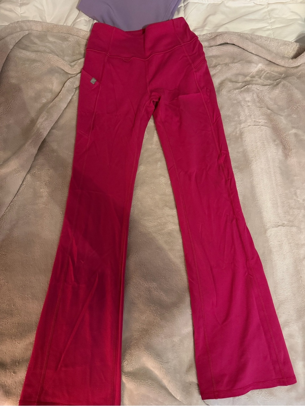 Fabletics Magenta Flare Leggings